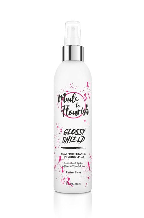 Glossy Shield Heat Protectant & Finishing Spray.